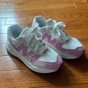 New Balance Pink and White Athletic Shoes